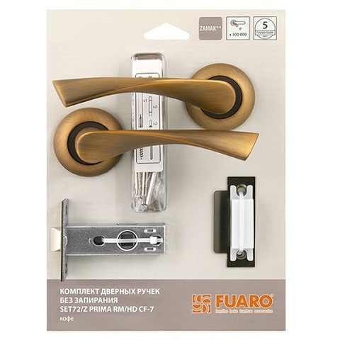 Комплект ручек с защелкой без запирания FUARO SET45/Z PRIMA RM/HD CF-17 кофе /39905/