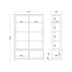 Витрина CS176 графитовый