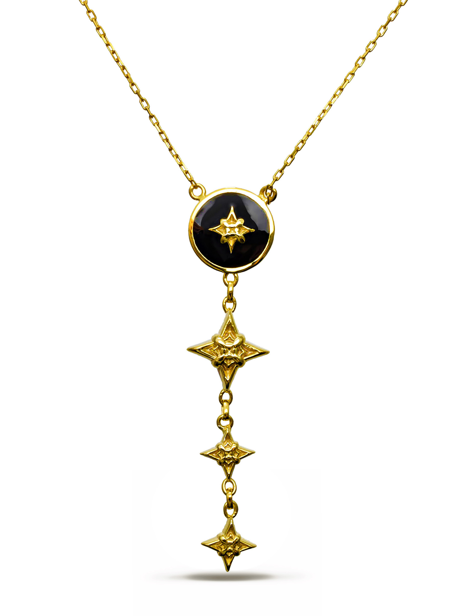 Колье Каус Медия, серебро 925, позолота 18k