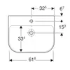 Geberit Smyle 500.230.01.1 Раковина, 65x48см, белый