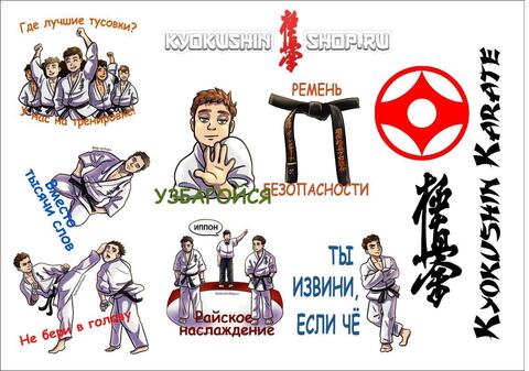 Комплект стикеров Киокушинкай