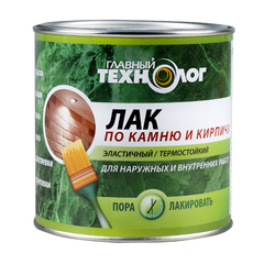 Лак по камню и кирпичу, матовый, "Главный Технолог", 0,75 л, 42588