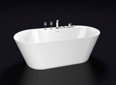 BelBagno BB14 Отдельностоящая акриловая ванна с возможностью установки смесителя на борт ванны, 178x84, цвет: белый фото