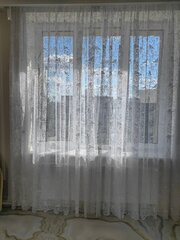 Тюль в гостиную INVA жаккард с рельефным рисунком "Птички" 270х600/белый