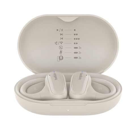 Наушники беспроводные Belkin SoundForm Anywhere True Wireless Earbuds, кремовый