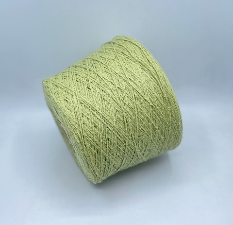 Бобинная пряжа (пр.Италия), art.Seta bourette ,2/700 350м/100гр.100%Буретный шелк, цвет-Яблочный смузи , арт-32195