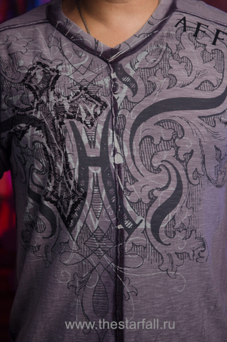 Affliction | Футболка мужская NEGATIVE IMPACT TEE A2391 принт спереди