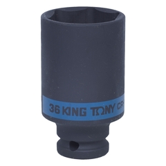 KING TONY (443536M) Головка торцевая ударная глубокая шестигранная 1/2", 36 мм