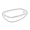 Geberit Citterio 500.543.01.1 Накладная раковина 56x40см, белый