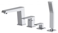 BelBagno Arlie ARL-VIM4-CRM Смеситель на борт ванны однорычажный с ручным душем, цвет: хром фото