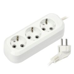 Удлинитель бытовой 3 гн, 7 м, ПВС, 3х1 мм2, с/з, Smartbuy, SBE-16-3-07-Z