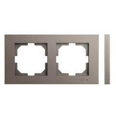 Рамка 2-местная прилегающая ARVIA Electric, мокко 20062000022