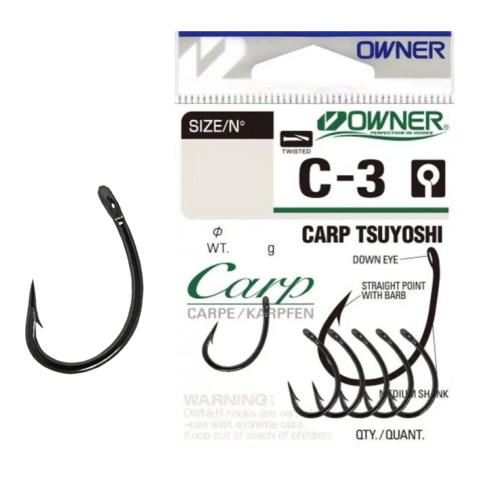 50923 № 2 Крючки OWNER C-3 Carp Tsuyoshi / продажа от 5 уп.