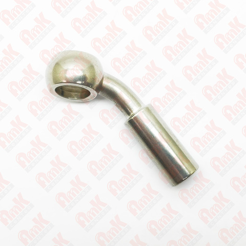 Фитинг Banjo под обжим 45° 10 mm , AN03, Silver, с втулкой. Accossato FBS10-10-45