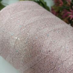 Sequin Lurex люрекс с пайеткой 3000м/100гр 005 Розовый кварц, пайетка галографическая