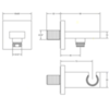 Gessi Rettangolo 20161#031 Вывод воды с держателем для душевой лейки, цвет: хром