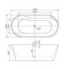 BelBagno BB14 Отдельностоящая акриловая ванна с возможностью установки смесителя на борт ванны, 178x84, цвет: белый