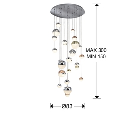 Подвесной светильник Sphere LED 27L Ø80 DIM BLUETOOTH цветной