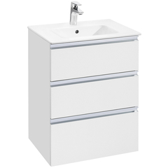 Roca The Gap A857404806 Тумба под умывальник подвесная, 3 ящика, 585х741х453 мм, белый глянец фото
