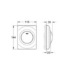 GROHE Surf 38808000 Клавиша смыва для писсуара