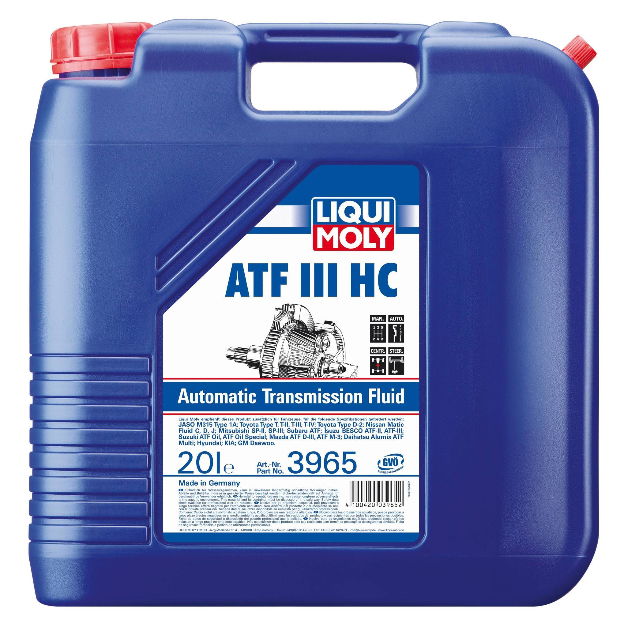 Масло трансмиссионное  Liqui Moly ATF III  20л