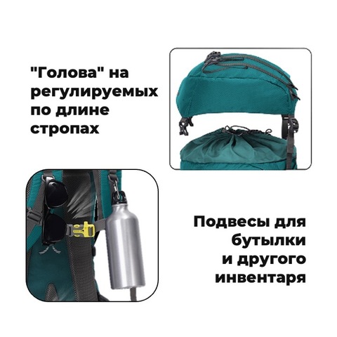 Картинка рюкзак туристический Nevo Rhino 9032(60)-NW Sky blue - 9