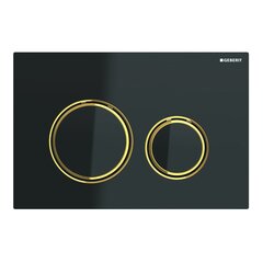 Geberit Sigma 115.652.SJ.1 Смывная клавиша, для двойного смыва, цвет металлический латунь: латунь, черный фото