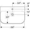 Geberit Smyle 500.248.01.1 Раковина, 70x48см, белый