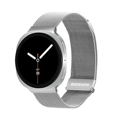 Ремешок из нержавеющей стали серебристого цвета от Dux Ducis для смарт часов Samsung Galaxy Watch 8 (40 и 44мм), серия Milanese Series (миланская петля)