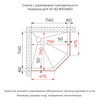 RGW 33328282-36L Душевой уголок 80*120*200 RGW SV-82-Gb "L" Трапеция/Золото браш/Тонированное(серое)/8 мм