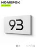 Табличка с номером 93 на дверь квартиры, для офиса, кабинета, аудитории, склада, белая 120х70 мм, Айдентика Технолоджи