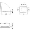 Geberit Selnova Square 500.334.01.1 Сиденье с крышкой для унитаза, белый