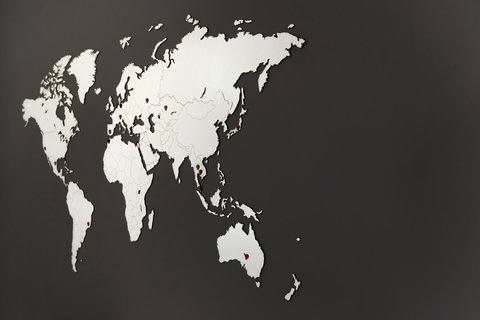 Карта мира World Map Wall Decoration White 130 х 78 cm