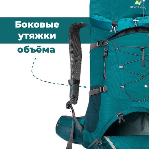 Картинка рюкзак туристический Nevo Rhino 9032(60)-NW Sky blue - 10