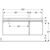 Geberit Citterio 500.567.JJ.1 Тумба для раковины 133.4x55.4x50.4см, черный / глянцевое стекло, темный дуб / меламин, структура дерева