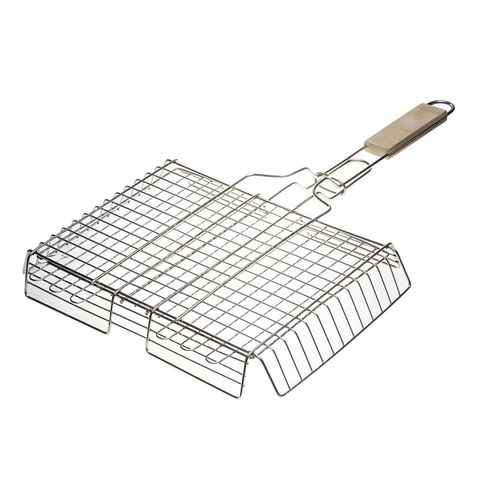 GRINDA Barbecue, 340 х 260 мм, нержавеющая сталь, объемная решетка-гриль (424732)