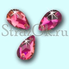 Стразы пришивные Vitrail Fuchsia, Drop Капля розе ярко-розовые купить недорого