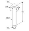Kludi A-Qa 66515N000 Кронштейн для душа верхнего, цвет: золото