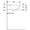 Geberit Renova 500.369.01.1 Раковина 55x45см, белый