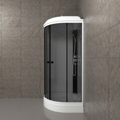 Душевая Кабина Triton Грэй-Вайт 90*90 А (ПД31) тонированное стекло
