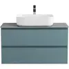 BelBagno KRAFT-800-2C-SO-AO База под раковину подвесная с фрезерованными ручками по всей длине фасада с двумя выкатн. ящ., Голубой Мат., 800x455x500