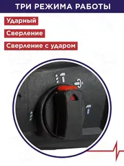 Перфоратор сетевой SDS-plus ПУЛЬСАР ПЭ 26-850 (850Вт, 3,1Дж, 3 режима, 2,6кг) 792-643