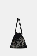 ZARA МИНИ-СУМКА С ВЫШИВКОЙ, ЧЕРНЫЙ