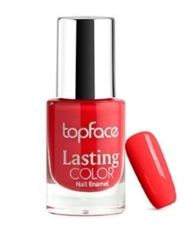 Topface Лак для ногтей Lasting color тон 89, насыщенный красный - PT104 (9мл)