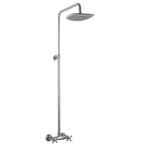 Lemark LM2160C "Стандарт" Смеситель для душа с верхней душевой лейкой "Тропический дождь", хром