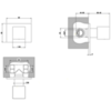 Gessi Rettangolo 20166#031 Встраиваемый запорный вентиль с подключением на 1/2” (внешняя часть), цвет: хром