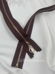 Молния коричневая золото кольцо