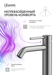 Смеситель для умывальника Lemark LMF-2112S-SS 