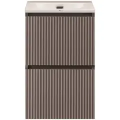 BelBagno UNO-MINI-400-2C-SO-СO База под раковину подвесная с фрезерованными ручками по всей длине фасада с двумя выкатн. ящ., Бежевый Мат.,400x395x608 фото