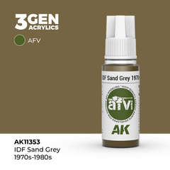 Акриловая краска AK Interactive IDF Sand Grey 1970s-1980s 3GEN AFV, 18мл